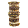 18 Pcs Purple Gold Kundan Bridal Bangle Set – Royal Floral Design for Weddings