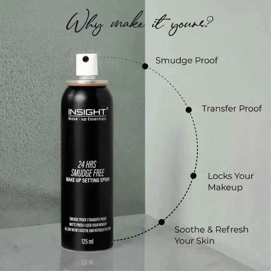24 Hrs Smudge-Free Makeup Setting Spray | Long-Lasting, Hydrating, Lightweight