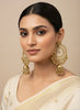 Gold Plated Big Round Hoop Jhumka Earrings for Women | Bridal & Party Wear