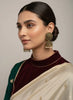 Antique Gold Oversized Dome Stud Jhumka Earrings with Pearl Drops