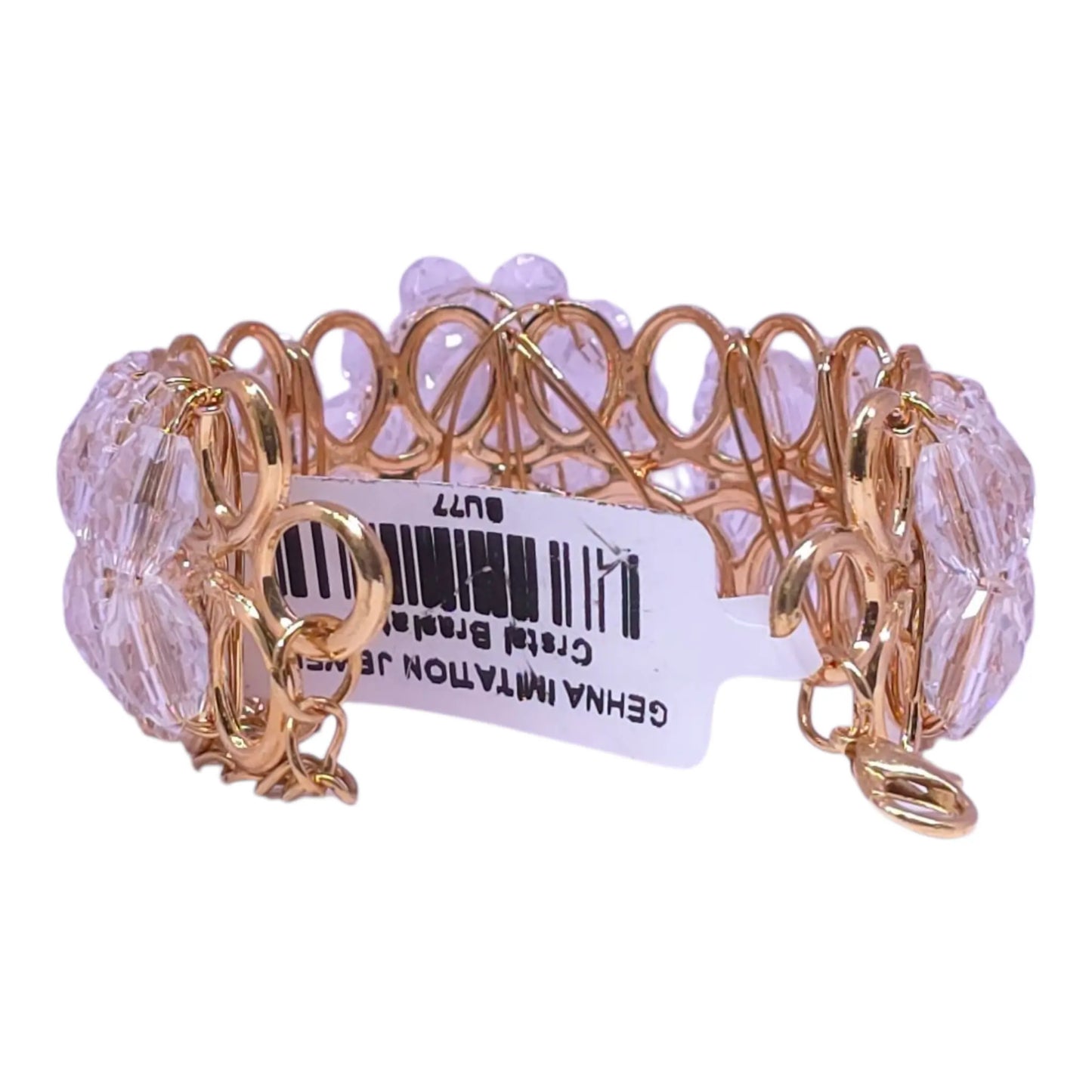 transparent crystal beads bracelet – elegant adjustable party bracelet - gehnasale