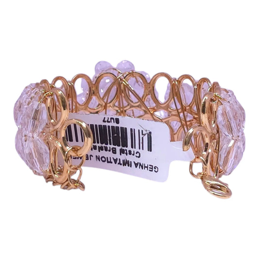 Transparent Crystal Beads Bracelet – Elegant Adjustable Party Bracelet - Gehnasale