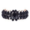 Black Crystal Beads Bracelet – Adjustable Fancy Party Wear Bracelet