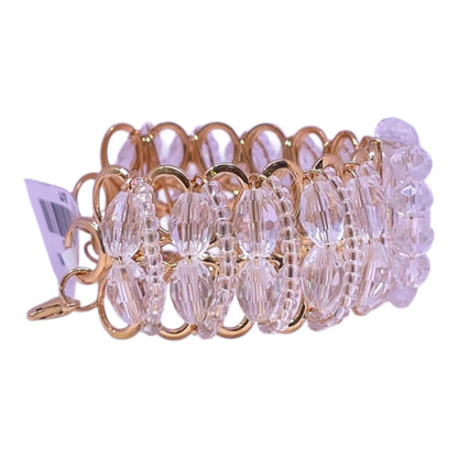 Transparent Crystal Beads Bracelet – Elegant Adjustable Party Bracelet - Gehnasale