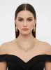 CZ Designer Necklace Set with Statement Earrings