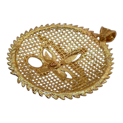 Traditional Durga Mata Gold Finish Pendant for Women - Gehnasale