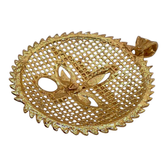 Traditional Durga Mata Gold Finish Pendant for Women - Gehnasale
