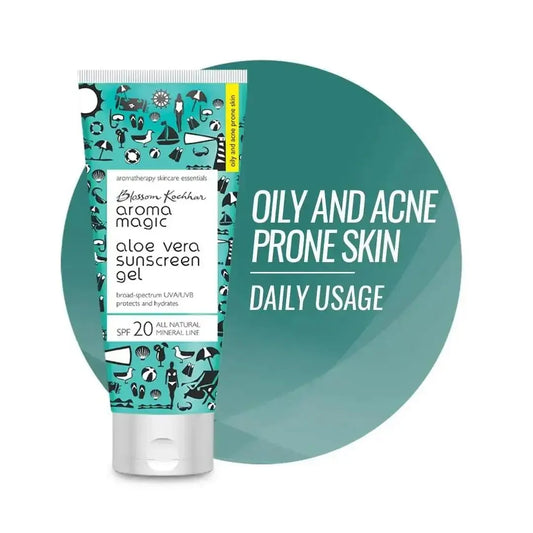 Aroma Magic Aloe Vera Sunscreen Gel SPF 20 | UVA/UVB Protection | 100ml - Gehnasale