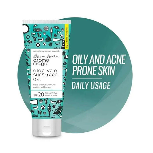 Aroma Magic Aloe Vera Sunscreen Gel SPF 20 | UVA/UVB Protection | 100ml