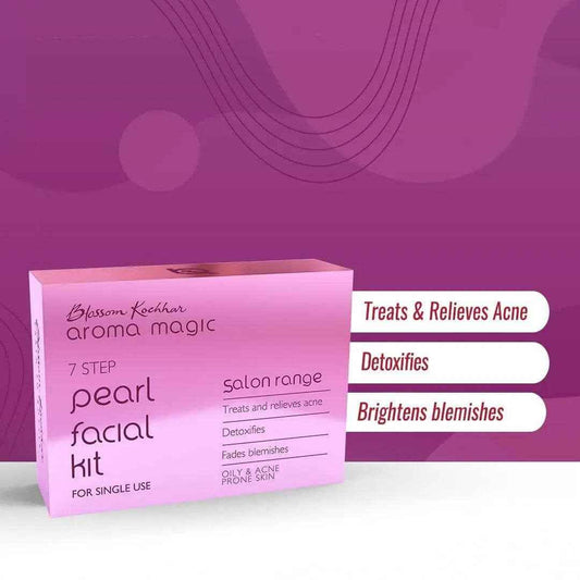 Aroma Magic Pearl Facial Kit – Single Use | 7-Step Facial for Bright, Pearly Glow