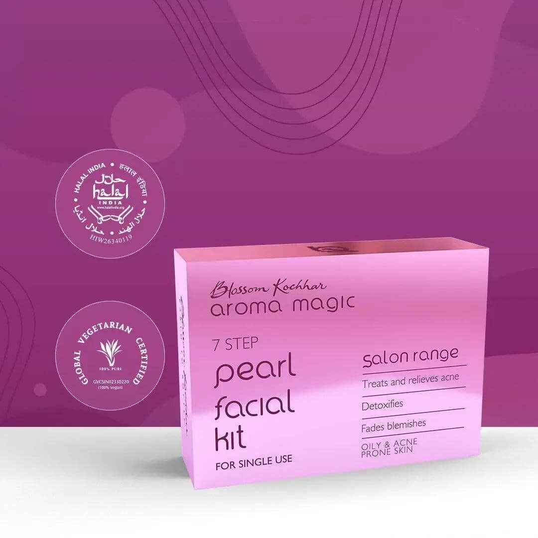 Aroma Magic Pearl Facial Kit – Single Use | 7-Step Facial for Bright, Pearly Glow