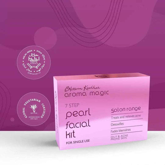 Aroma Magic Pearl Facial Kit – Single Use | 7-Step Facial for Bright, Pearly Glow