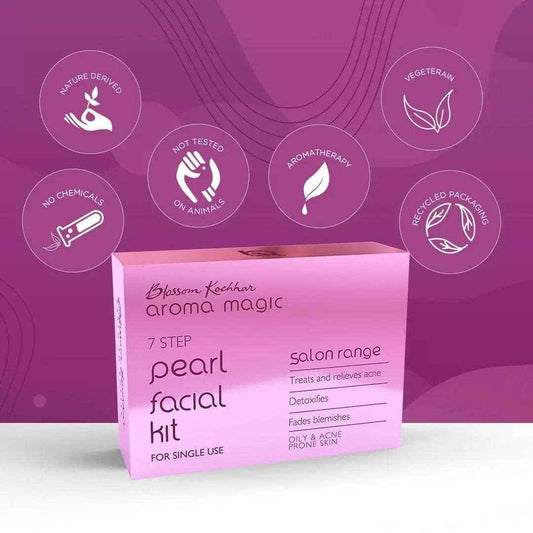 Aroma Magic Pearl Facial Kit – Single Use | 7-Step Facial for Bright, Pearly Glow