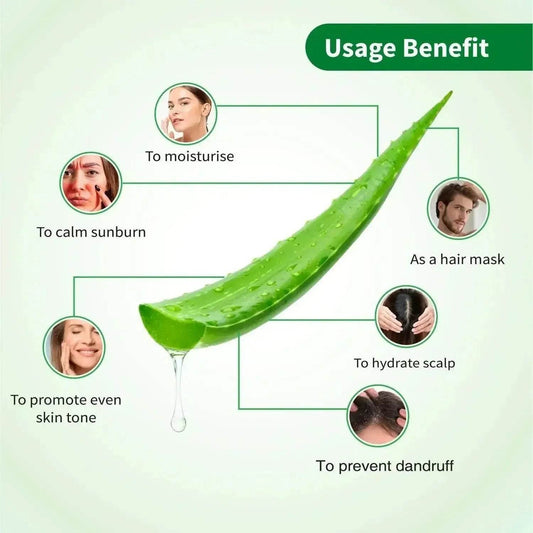 Ayouthveda Aloe Vera Gel – Multipurpose Hydrating Gel for Face, Body & Hair | Non-Greasy Formula with Neem, Tulsi & Cucumber | Soothes Sunburn & Evens Skin Tone | 100g