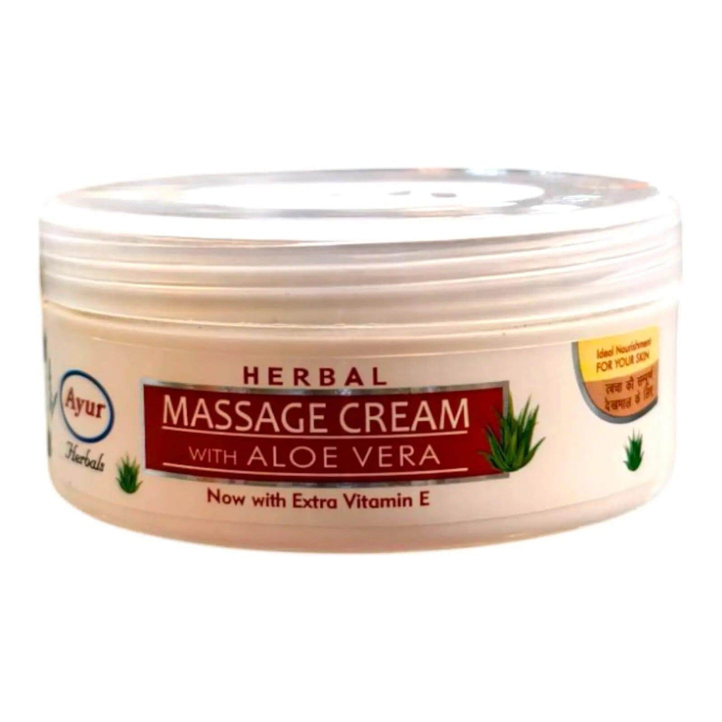 ayur herbal massage cream with aloe vera & extra vitamin e – 80ml | deep nourishment & skin rejuvenation for all skin types - gehnasale