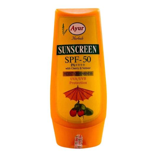 Ayur Herbal Sunscreen Lotion SPF 50 PA++++ | Broad Spectrum Protection with Natural Ingredients | Water-Resistant & Lightweight Formula