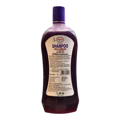 Ayur Herbals Amla & Shikakai with Reetha Shampoo (1L) | Natural Hair Cleanser for Normal Hair