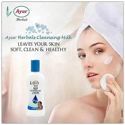 AYUR HERBALS Deep Pore Cleansing Milk | Gentle & Hydrating | 100ml