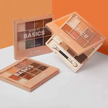 Back to Basics Eyeshadow Palette – 12 Everyday Nude Shades | Matte & Shimmer | Highly Pigmented | Blendable & Long-Lasting Eye Makeup