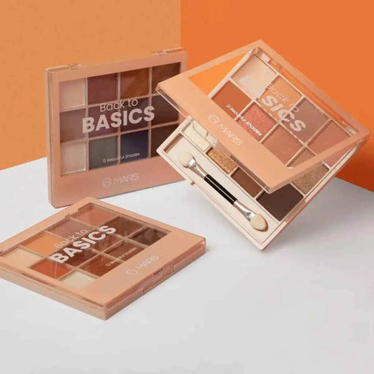 Back to Basics Eyeshadow Palette – 12 Everyday Nude Shades | Matte & Shimmer | Highly Pigmented | Blendable & Long-Lasting Eye Makeup