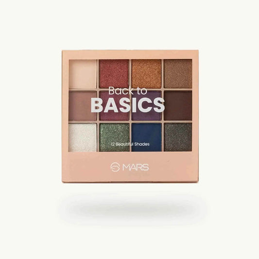 Back to Basics Eyeshadow Palette – 12 Everyday Nude Shades | Matte & Shimmer | Highly Pigmented | Blendable & Long-Lasting Eye Makeup