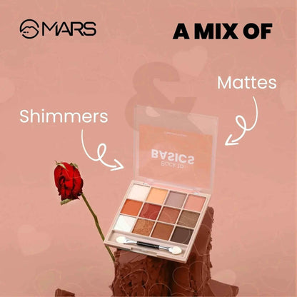 Back to Basics Eyeshadow Palette – 12 Everyday Nude Shades | Matte & Shimmer | Highly Pigmented | Blendable & Long-Lasting Eye Makeup