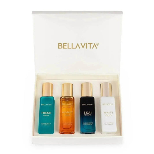 Bella Vita Luxury Unisex Eau De Parfum Gift Set | 4x20ml Perfumes for Men & Women