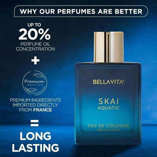 Bella Vita Skai Aquatic Eau De Cologne - Unisex Woody Fragrance