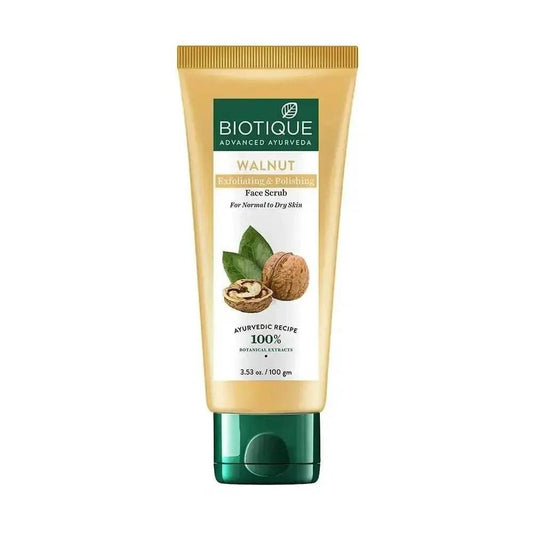Biotique Walnut Exfoliating & Polishing Face Scrub | Normal to Dry Skin | 100g