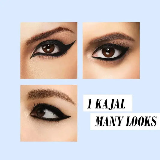Blue Heaven 2X Intense Kajal | Black Shock | 24Hr Stay | Smudge-Proof & Long-Lasting | Enriched with Aloe Vera | 0.30g - Gehnasale