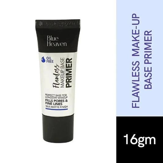 Blue Heaven Flawless Makeup Base Primer – Smooth, Long-Lasting, Pore & Fine Line Minimizer, Silk Matte Finish, Oil-Free, 16gm - Gehnasale