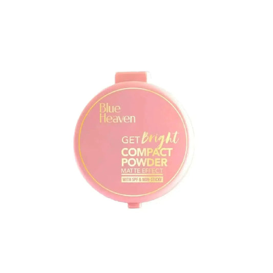 Blue Heaven Get Bright Compact Powder | SPF Protection | Oil-Free | Matte Finish | Lightweight Formula | Cream Shade | 16g - Gehnasale