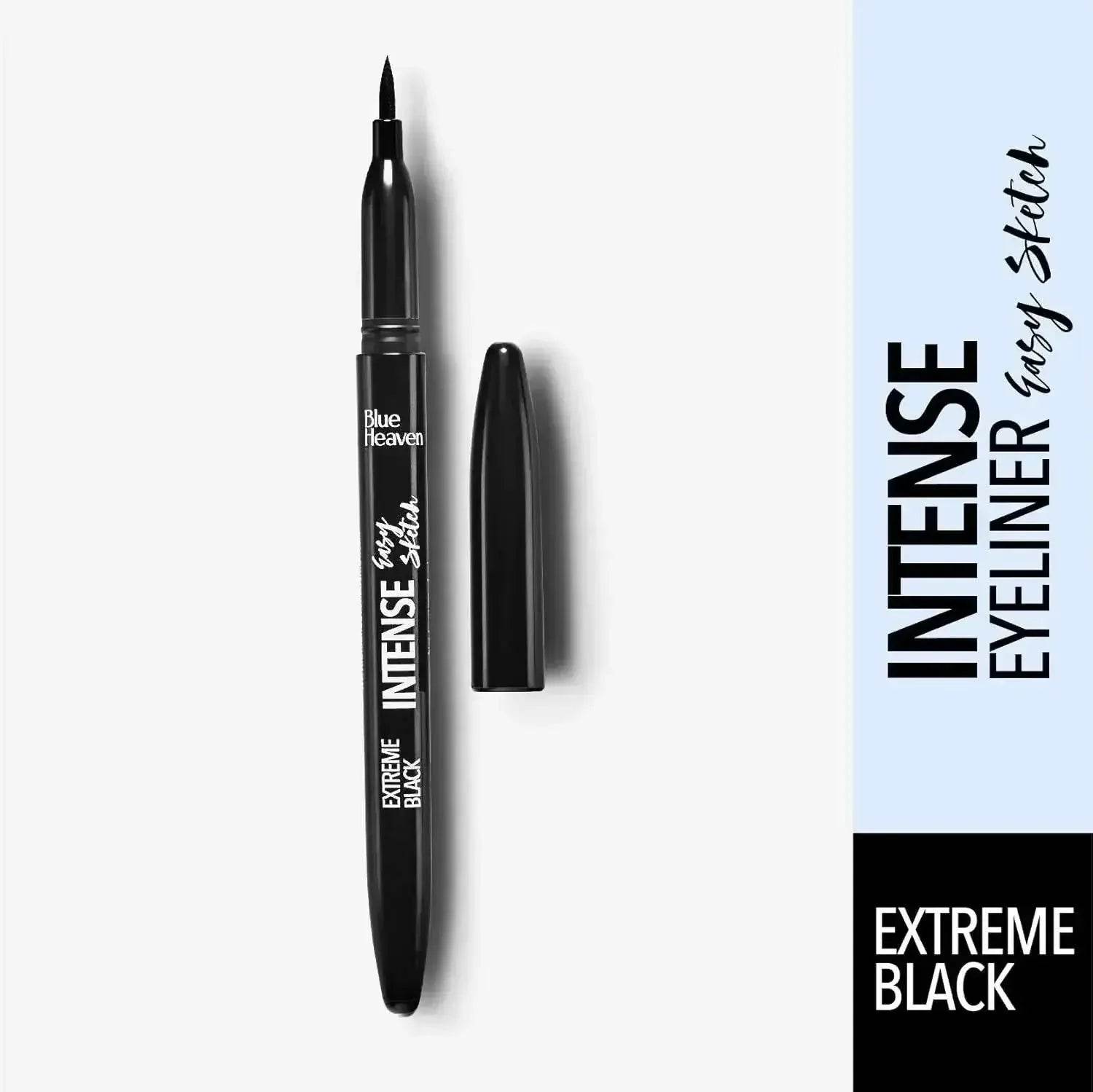 Blue Heaven Intense Eyeliner Pencil | Easy Sketch | Black | Matte Finish | 1ml