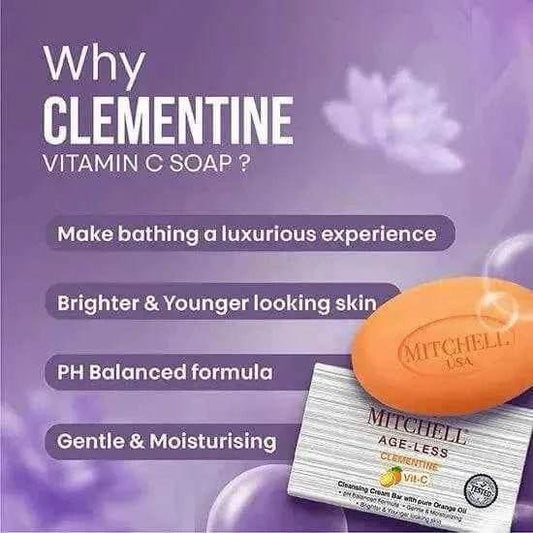 Clementine Vitamin C Cream Bar – 125g | Cleansing Soap with Pure Orange Oil | Brightens Skin & Deeply Nourishes | Gentle Daily Face & Body Cleanser