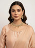CZ Pearl Drop Choker Necklace Set with Earrings
