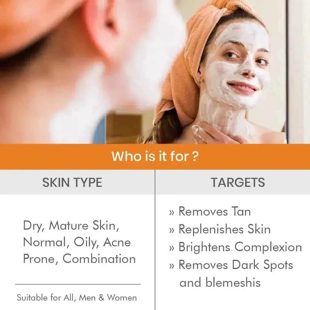 d-tan face pack 100g – brighten & even skin tone