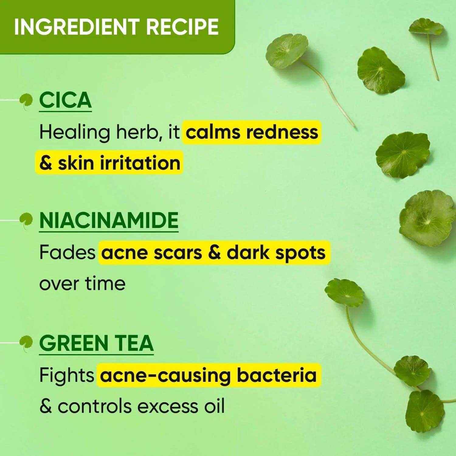 Dot & Key Cica Calming Clarifying Toner – 150ml | With Green Tea & Niacinamide | Fights Acne & Fades Scars | For Oily, Sensitive & Acne-Prone Skin