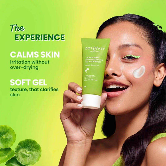 Dot & Key CICA Face Wash – 100ml | 2% Salicylic Acid + Zinc | Acne Control Cleanser for Oily, Sensitive Skin | Sulphate-Free | For Men & Women