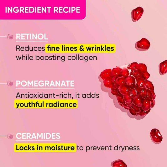 Dot & Key Night Reset Retinol + Ceramide Night Cream – 60ml | Anti-Aging Moisturizer for Fine Lines & Wrinkles | Oil-Free, Non-Sticky | For All Skin Types