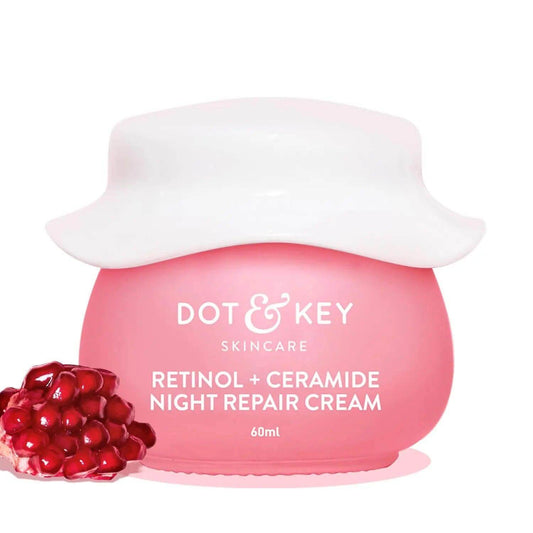 Dot & Key Night Reset Retinol + Ceramide Night Cream – 60ml | Anti-Aging Moisturizer for Fine Lines & Wrinkles | Oil-Free, Non-Sticky | For All Skin Types