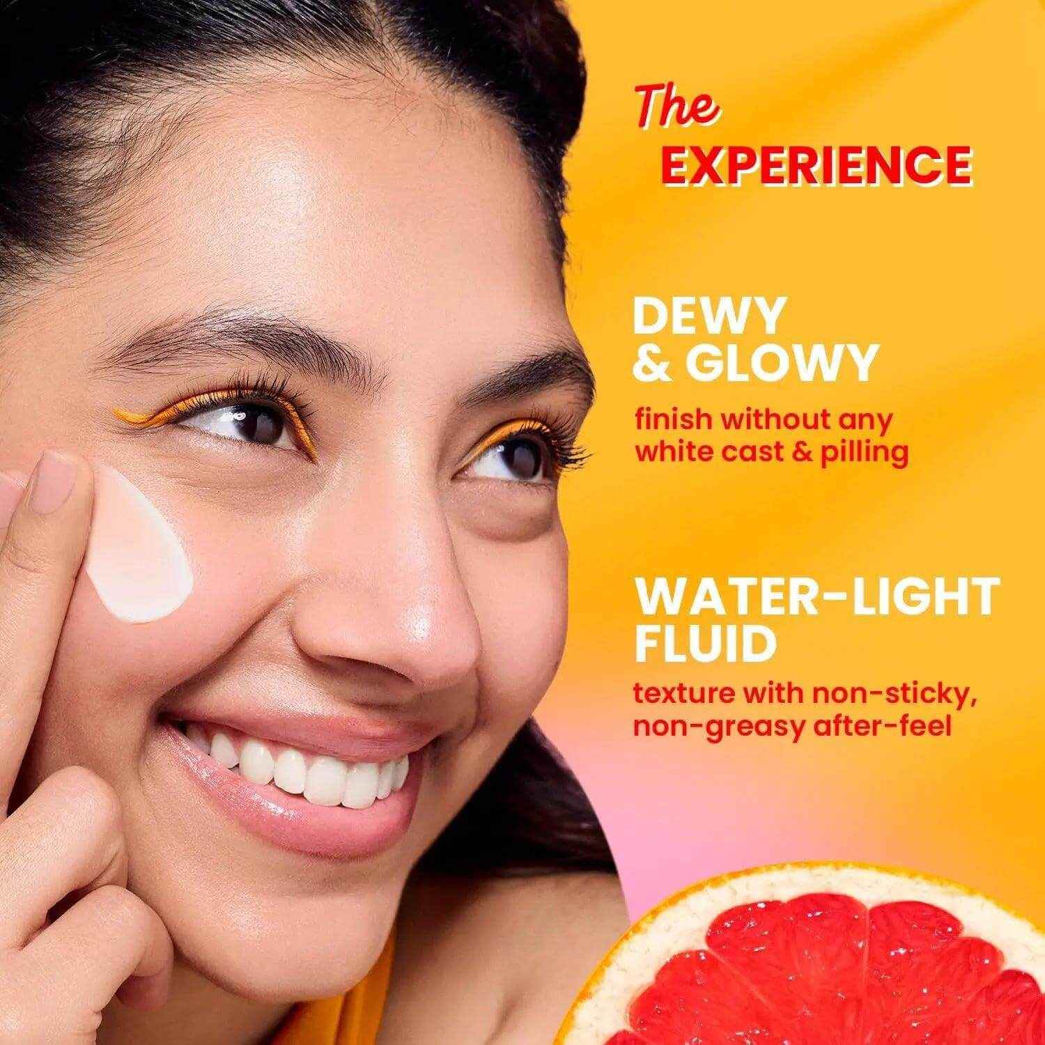 Dot & Key Vitamin C + E Super Bright Sunscreen SPF 50 – 80g | Lightweight, No White Cast | Broad Spectrum + Blue Light Protection | Glowing, Even-Toned Skin