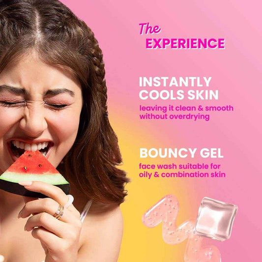 Dot & Key Watermelon Cooling Gel Face Wash – 100ml | Vitamin C & Cucumber | Oil-Free Cleanser for Oily & Combination Skin | Removes Dirt, Brightens Skin