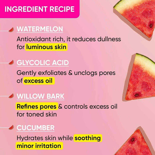 Dot & Key Watermelon SuperGlow Face Toner – 150ml | Glycolic Acid & Watermelon | Pore Tightening & Skin Brightening | Alcohol-Free | For All Skin Types
