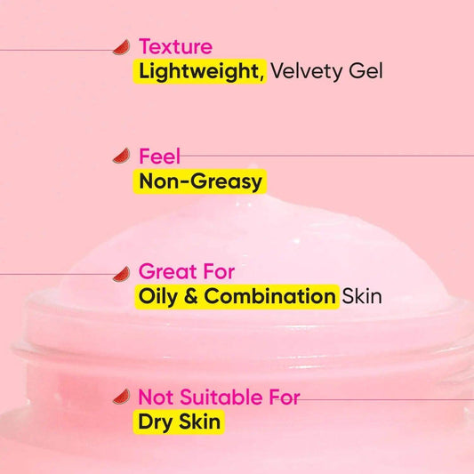 Dot & Key Watermelon Superglow Matte Moisturizer – 60ml | Oil-Free Gel for Oily Skin | Hydrates, Plumps & Controls Excess Oil | With Glycolic Acid