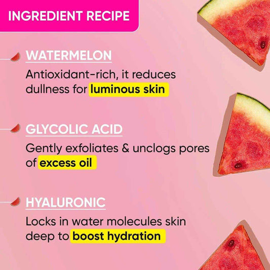 Dot & Key Watermelon Superglow Matte Moisturizer – 60ml | Oil-Free Gel for Oily Skin | Hydrates, Plumps & Controls Excess Oil | With Glycolic Acid