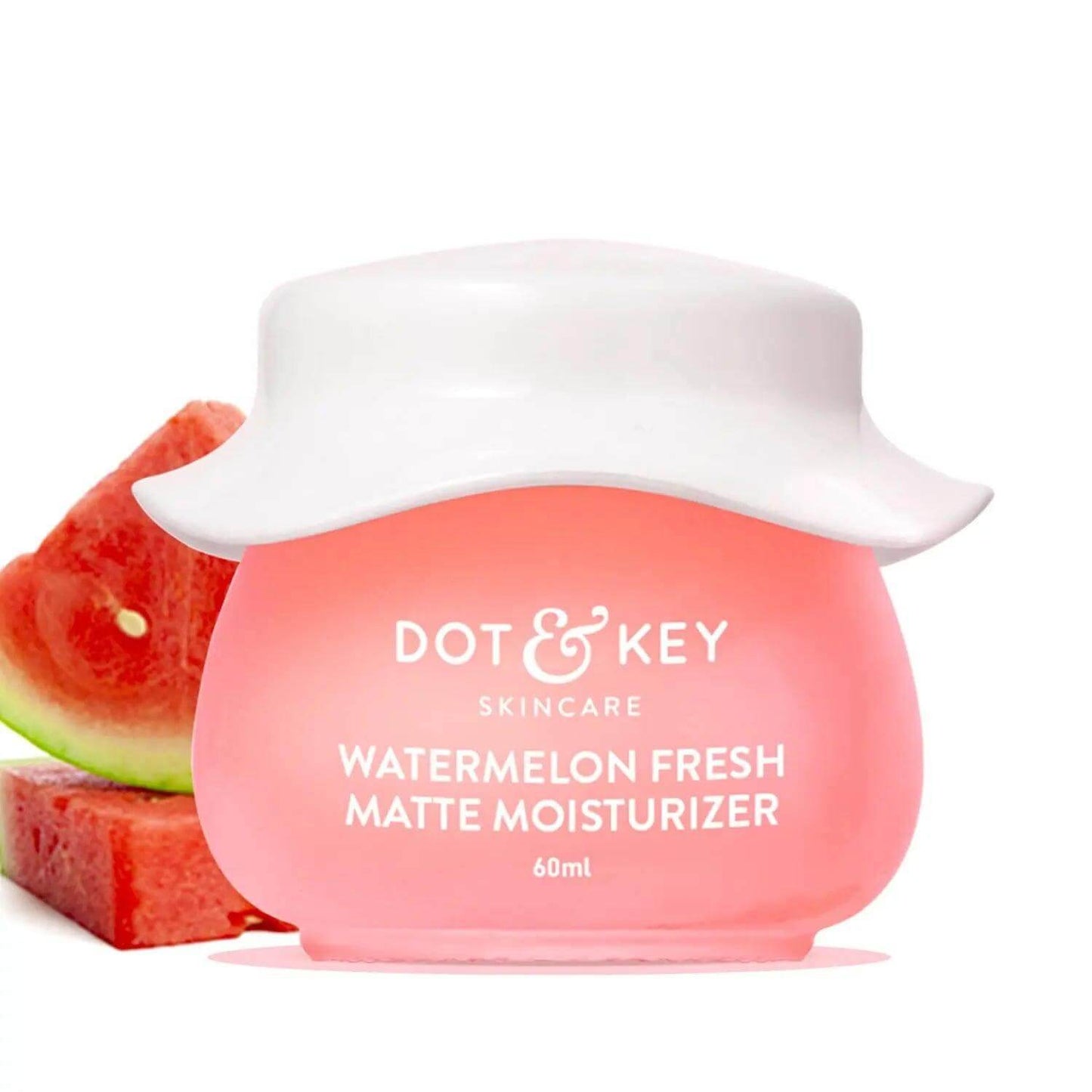 dot & key watermelon superglow matte moisturizer – 60ml | oil-free gel for oily skin | hydrates, plumps & controls excess oil | with glycolic acid