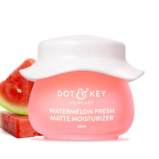 Dot & Key Watermelon Superglow Matte Moisturizer – 60ml | Oil-Free Gel for Oily Skin | Hydrates, Plumps & Controls Excess Oil | With Glycolic Acid