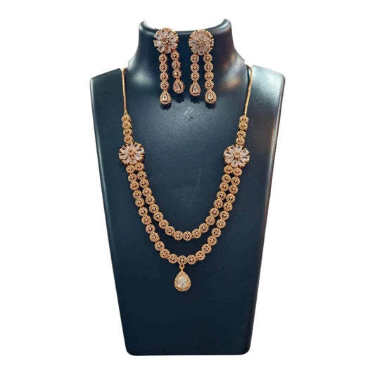 Elegant Ross Gold Necklace Set with Matching Earrings – Premium Gold Jewelry for Special Occasions