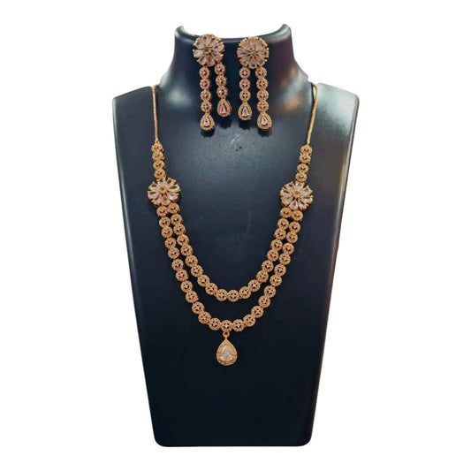 Elegant Ross Gold Necklace Set with Matching Earrings – Premium Gold Jewelry for Special Occasions