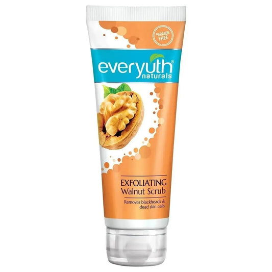 Everyuth Naturals Exfoliating Walnut Scrub (50g) & Neem Face Wash (50g) | Deep Cleansing & Clear Skin